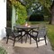 Armen Living Sachi and Brighton 5 Piece Dining Set in Dark Eucalyptus Wood with Gray Rope 840254332409 - alternate 8